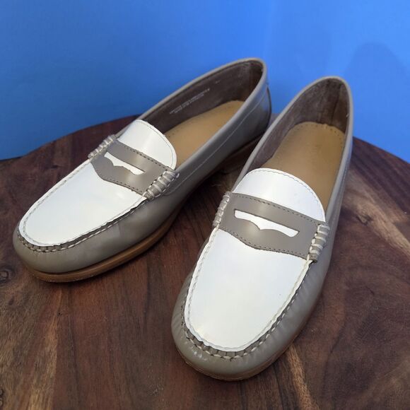 GH Bass Weejuns Colorblock Penny Loafer Women’s 7.5/8M Taupe/Off White 3998 268 - Picture 12 of 12